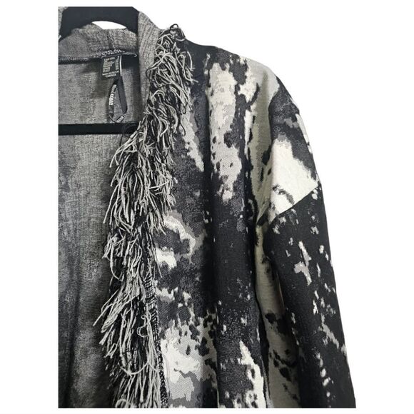 FRANK LYMAN Fringe Sweater Cardigan Jacket - Size 4‎ - Picture 4 of 7